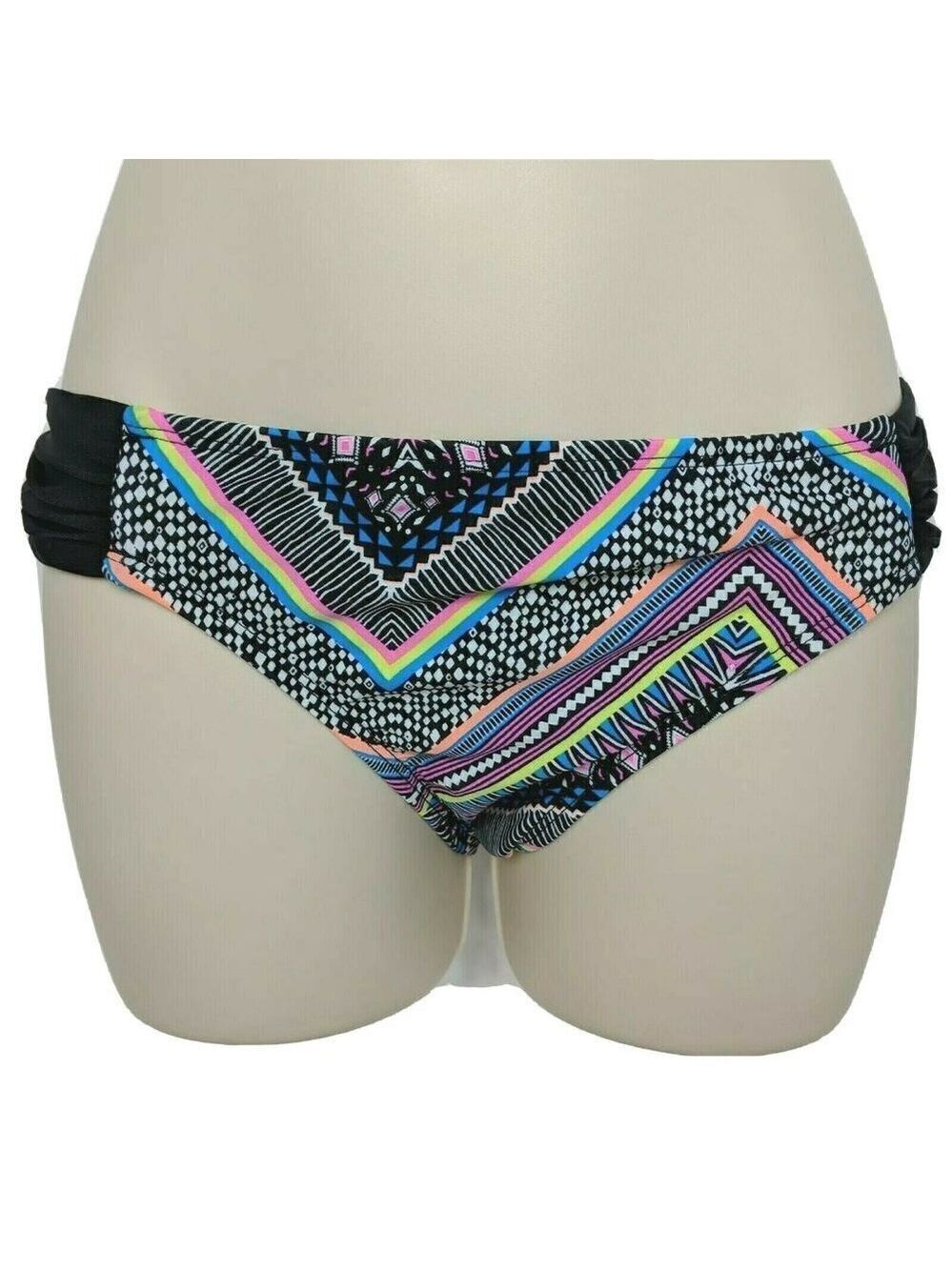 Bikini Nation Shirred Hipster Bikini Bottom Medium